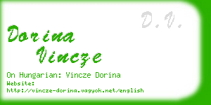 dorina vincze business card